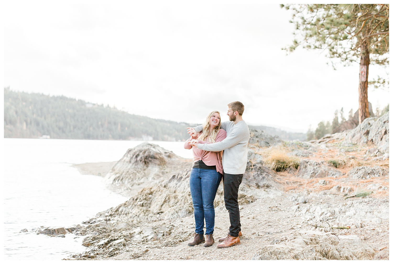 Coeur d'Alene Engagement Photography Session at Lake Coeur d"Alene by Danell Krista of La Belle Bella Photography